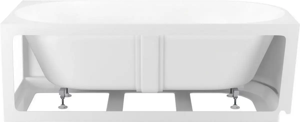 Ванна Wellsee Festive Fox 150x75 28730503R (пристенная ванна (правая) белый глянец, экран, ножки, сифон-автомат матовый черный) - фото товара