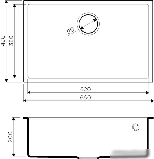 Кухонная мойка Omoikiri Tedori 66-U-BL (черный) - фото товара