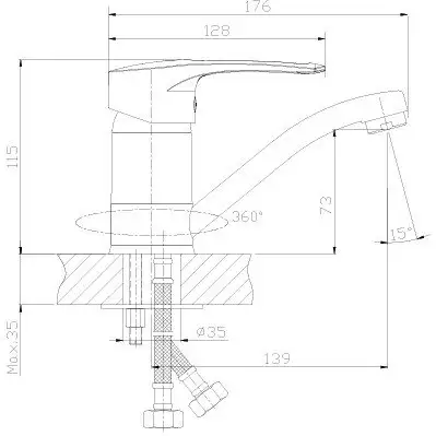 Смеситель Rossinka Silvermix T40-22 - фото товара