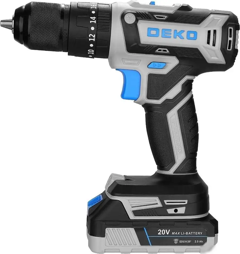 Ударная дрель-шуруповерт Deko DKCID20FU-Li 083-1119 (с 1-им АКБ) – фото товара