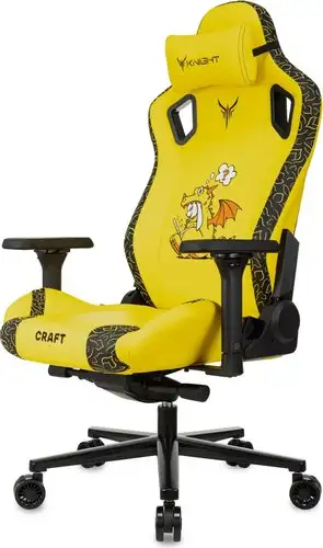 Игровое (геймерское) кресло Knight Craft Dragon (желтый экокожа) – изображение в каталоге
