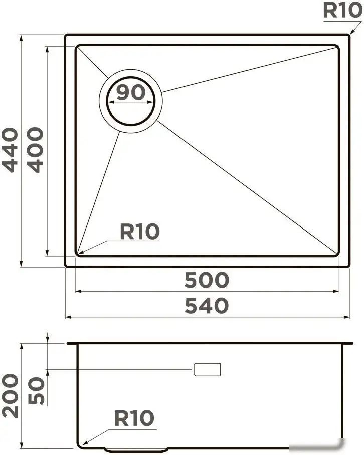 Кухонная мойка Omoikiri Taki 54-U/IF-L Side SF LG 4997475 (светлое золото) - фото товара