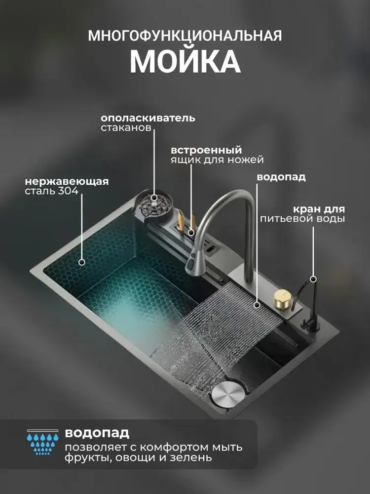 Кухонная мойка Saniteco LD0113 - фото товара