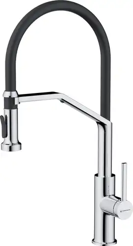 Смеситель Omoikiri Makkari 2 Plus-SB-BN-BL (нержавеющая сталь/черный) - изображение в каталоге