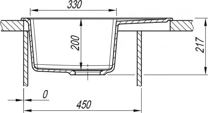 Кухонная мойка ARFEKA Alexia 58 (серый) - фото товара