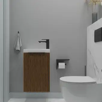 ЗОВ Тумба под умывальник Монови Слим 40 S40LW0MRM7091B (белый/тростник) – изображение в каталоге