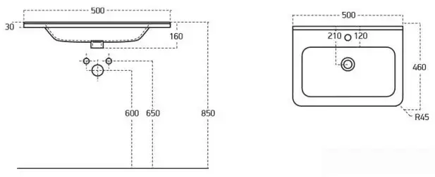 BelBagno Тумба под умывальник Albano-CER-500-2C-SO-RNG (rovere nature grigio) – фото товара