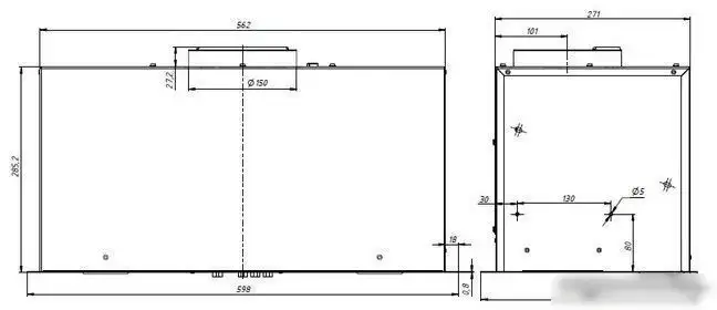 Кухонная вытяжка Elikor Cube 60П-1000 237811 (черный) - фото товара