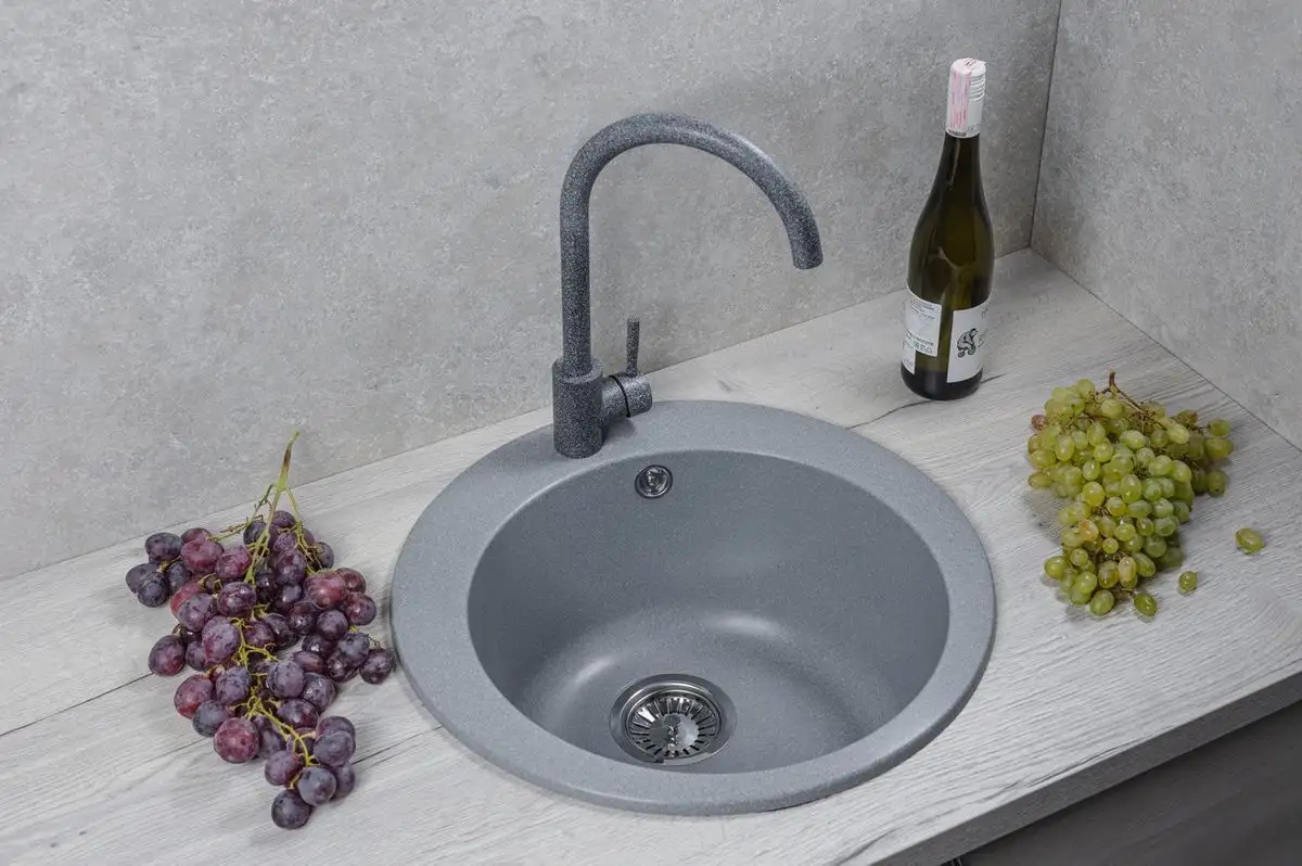 Кухонная мойка Marblan Orbi (серебристый) - фото товара