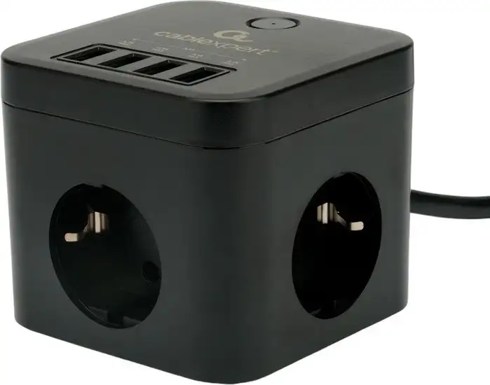 Сетевой фильтр Cablexpert CUBE-3-U4-B-1.5 – фото товара