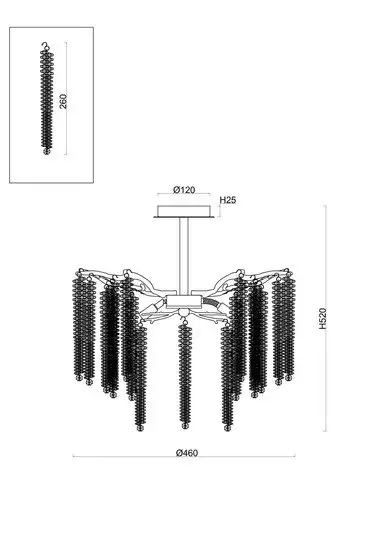 Подвесная люстра Freya Mineral FR1010CL-06G – фото товара