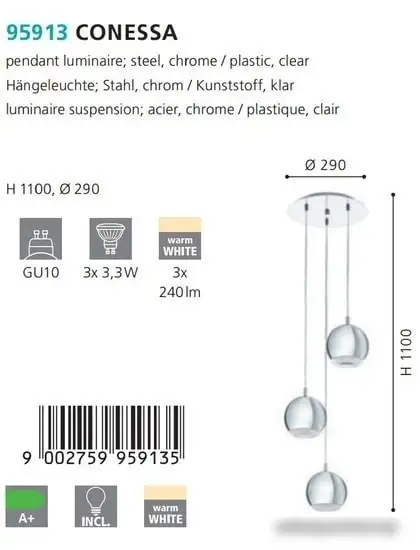 Подвесная люстра Eglo Conessa 95913 – фото товара