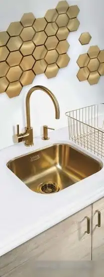 Кухонная мойка Omoikiri Omi 44-U/I LG (светлое золото) - фото товара