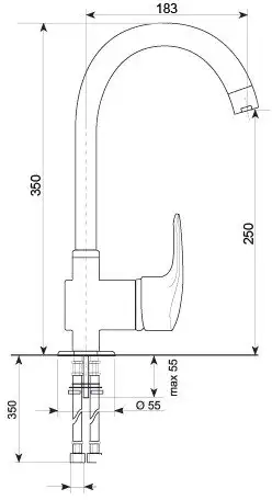 Смеситель Ulgran U-006 328 (бежевый) - фото товара