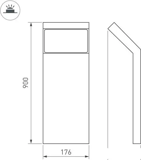 Фонарный столб Arlight LGD-ECRAN-BOLL-H900-9W Warm3000 029992