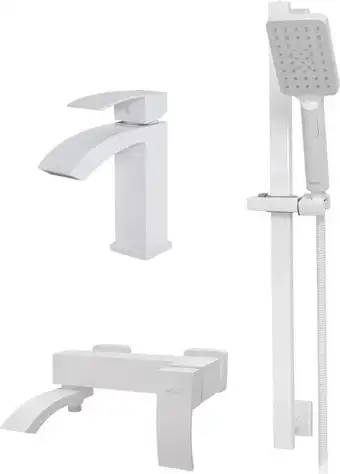 Комплект смесителей Hansberge H7077 (белый) - изображение в каталоге