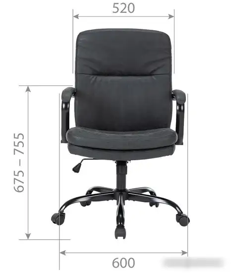 Офисное кресло CHAIRMAN CH301 (экокожа, серый) – фото товара