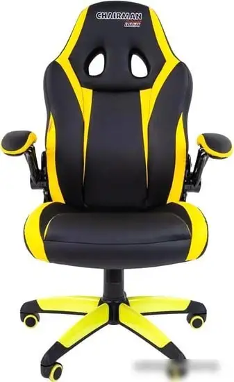 Кресло CHAIRMAN Game 15 (черный/желтый) – фото товара
