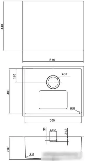Кухонная мойка IDDIS Edifice EDI54B0i77 - фото товара