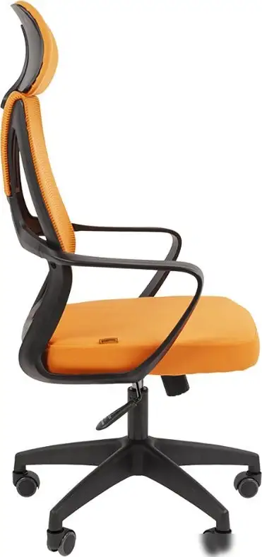Офисное кресло CHAIRMAN CH636 (ткань, черный пластик/оранжевый) – фото товара