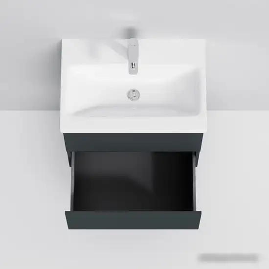 AM.PM Тумба под умывальник Gem 60 M90FHX06022GM (2 ящика, графит) – фото товара