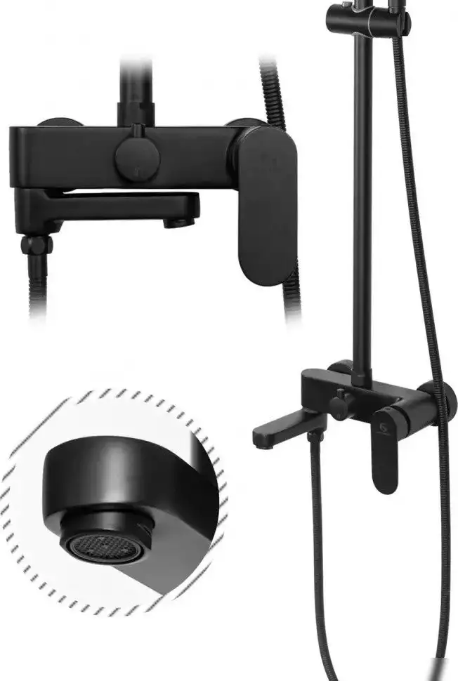 Душевая система Grocenberg GB7011 (черный матовый) - фото товара