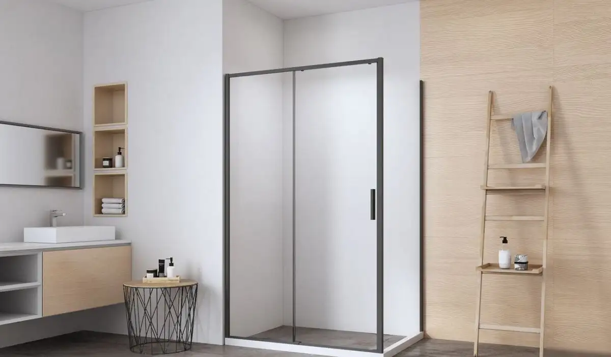 Душевая стенка Aquanet Pleasure Evo 100 AE65-F100-BT (черный анодированный) - фото товара