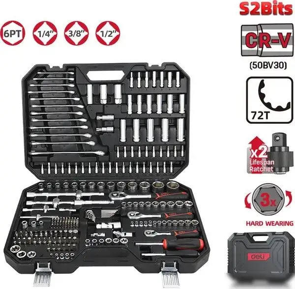 Универсальный набор инструментов Deli DQ45216 (21 предметов) – фото товара