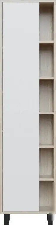 Mixline Шкаф-пенал Милтон-50 557617 (левый, дуб сонома/белый ) – фото товара