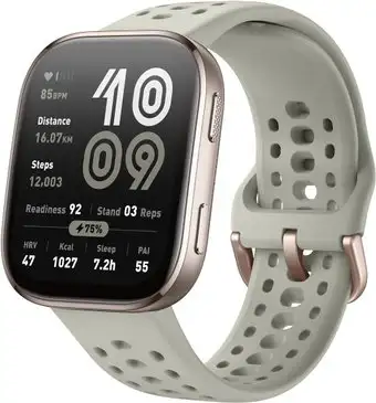 Умные часы Amazfit Bip 6 (титановый, с светло-серым силиконовым ремешком) – изображение в каталоге