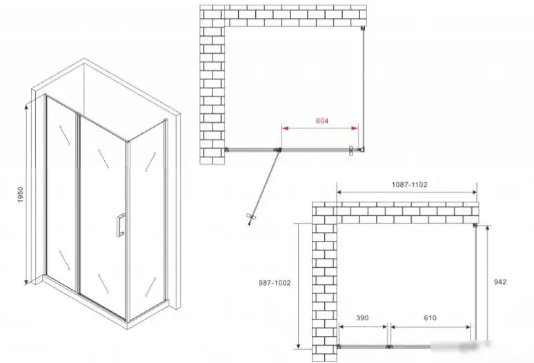Душевой уголок Abber Sonnenstrand AG04110MS-S100M - фото товара