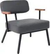 Интерьерное кресло AksHome Booker (экокожа винтажный черный WATUSI 16/черный) – изображение в каталоге