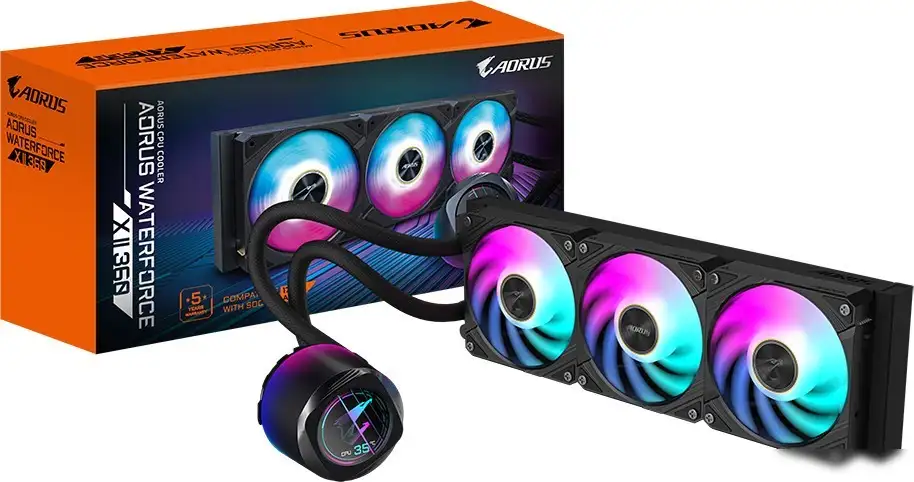 Жидкостное охлаждение для процессора Gigabyte Aorus Waterforce X II 360 – фото товара