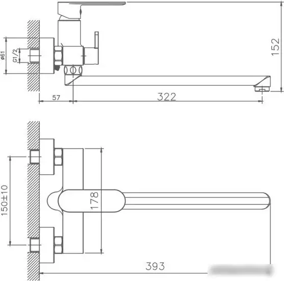 Смеситель Haiba HB22590-7 (черный) - фото товара