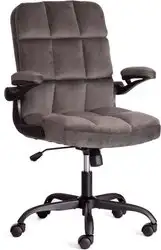 Офисное кресло TetChair Lugano (велюр, темно-серый) – изображение в каталоге