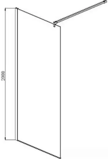 Душевая стенка Aquatek AQ WIW 10020BL 100x200 (черный/прозрачное стекло) - фото товара