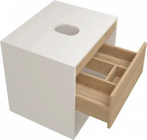 Teymi Тумба под умывальник Ritta 55см T60537 (белый/дуб) – фото товара