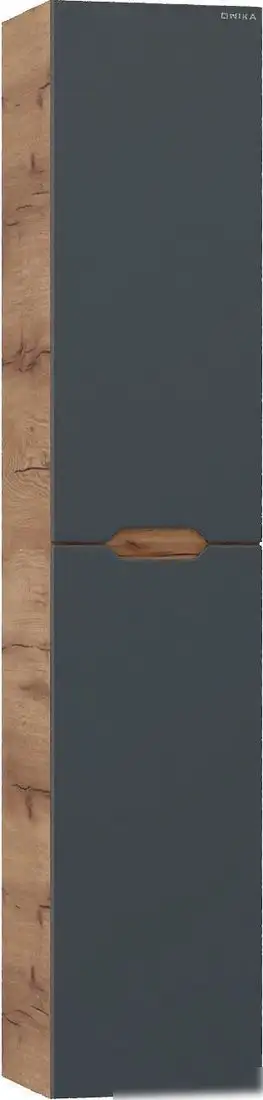 Onika Шкаф-пенал для ванной Айленд 30 403085 (графит/дуб крафт золотой) – фото товара