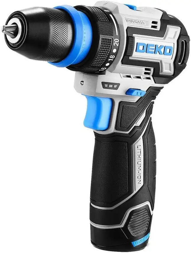 Дрель-шуруповерт Deko DKCD12 PRO ONE 085-1320 (с 2-мя АКБ, кейс) – фото товара