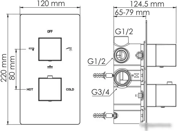 Смеситель Wasserkraft Аime 1544 Thermo - фото товара
