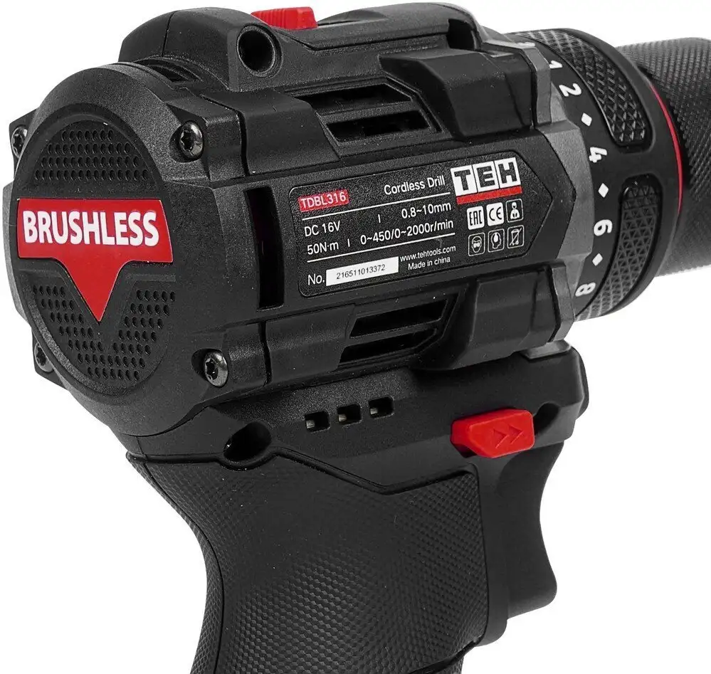 Дрель-шуруповерт TEH TDBL316-2B (с 2-мя АКБ, кейс) – фото товара