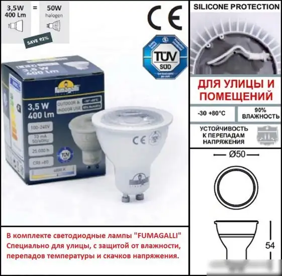 Уличный прожектор Fumagalli Minitommy 1M1.000.000.LXU1L