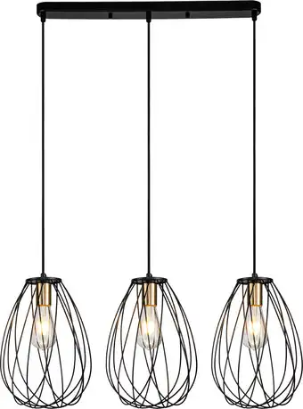 Подвесная люстра Escada Barrie 10180/3S E27*60W Black/Brass – изображение в каталоге