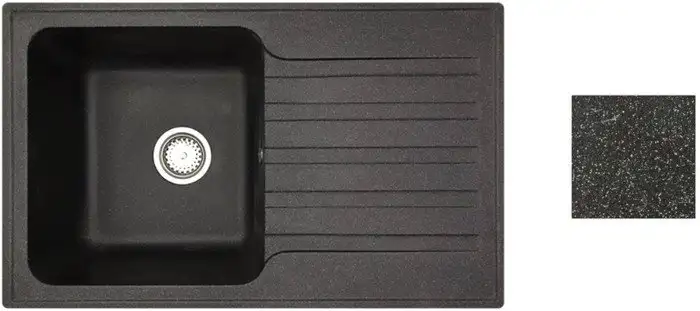 Кухонная мойка БелЭворс Styl R + смеситель W74004-2 + дозатор L405F (черный) - фото товара