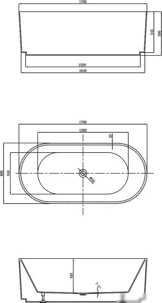 Ванна Vincea VBT-426-1700 - фото товара