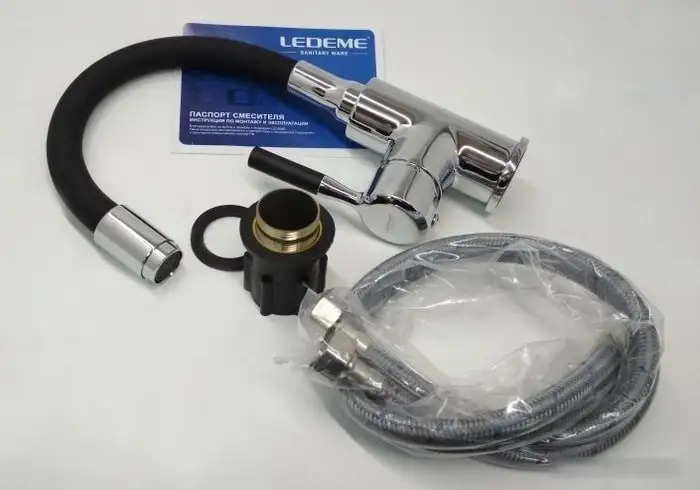 Смеситель Ledeme L1399-2 (хром/черный) - фото товара