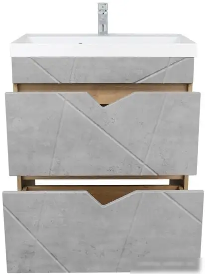 Doratiz Тумба под умывальник Doratiz Фьорд 70 9908.185 (дуб бунратти/цемент) – фото товара