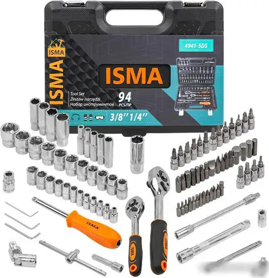 Универсальный набор инструментов ISMA 4941-5DS (94 предмета) – фото товара