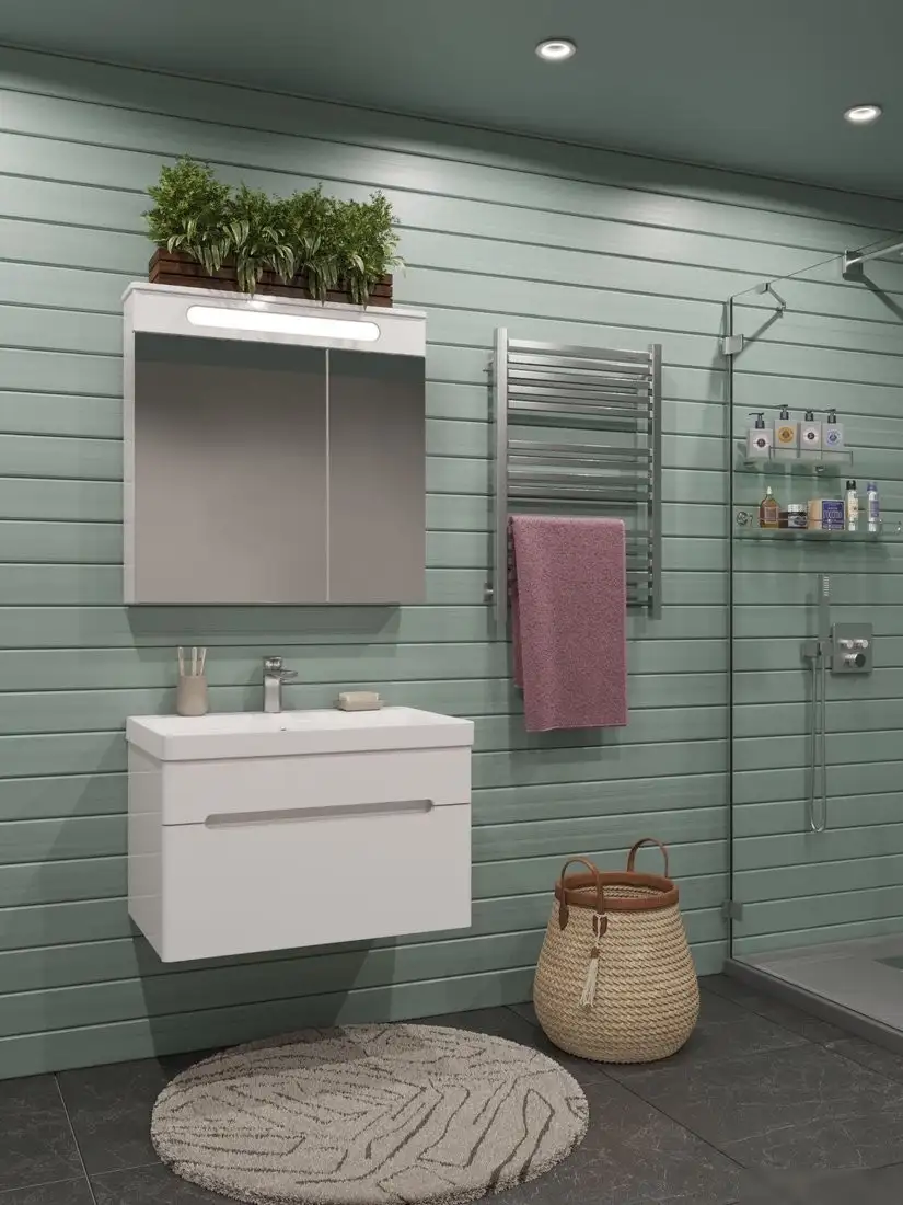 Runo Тумба под умывальник Runo Парма 60 (подвесная) – фото товара