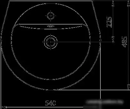 Умывальник Santeri Соната 54x48.5 [1.3111.2.S00.11B.0] - фото товара